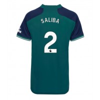 Camiseta Arsenal William Saliba #2 Tercera Equipación Replica 2023-24 para mujer mangas cortas